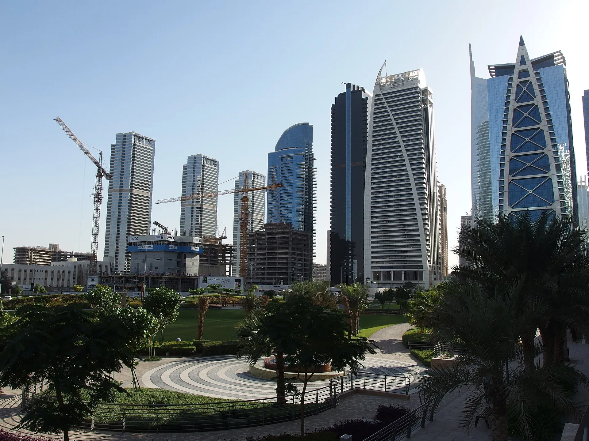 Office towers at Jumeirah Lakes Towers, Dubai